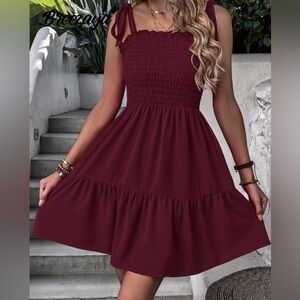 Women’s Burgundy Mini Dress